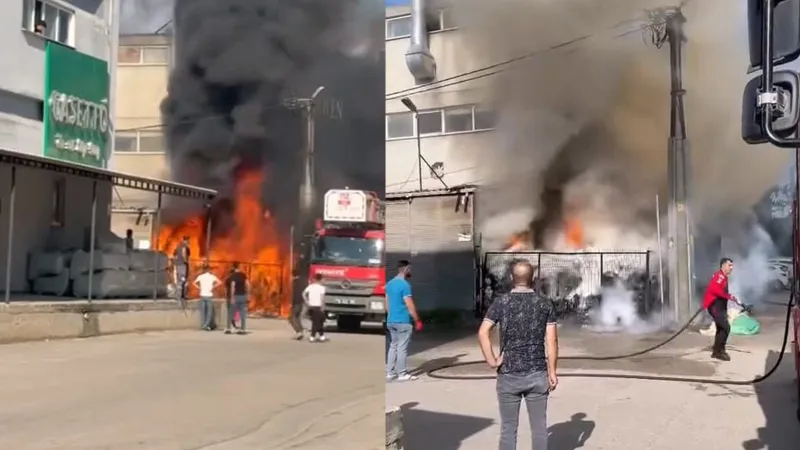 İnegöl Mobilya Sanayisinde Korkutan Yangın! Sebebi Ne?