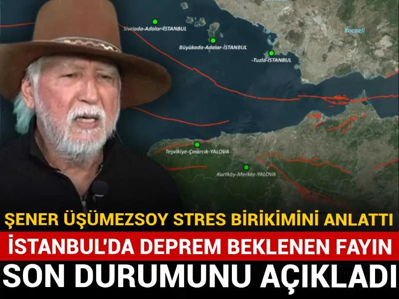 İstanbul'da deprem beklenen fayın son durumunu açıkladı: Şener Üşümezsoy stres birikimini anlattı