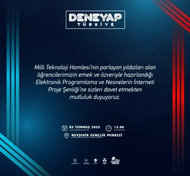 Nevşehir'de Elektronik Programlama ve Nesnelerin İnterneti Proje Şenliği!