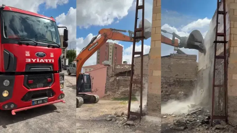 Nevşehir’de yıkım başladı